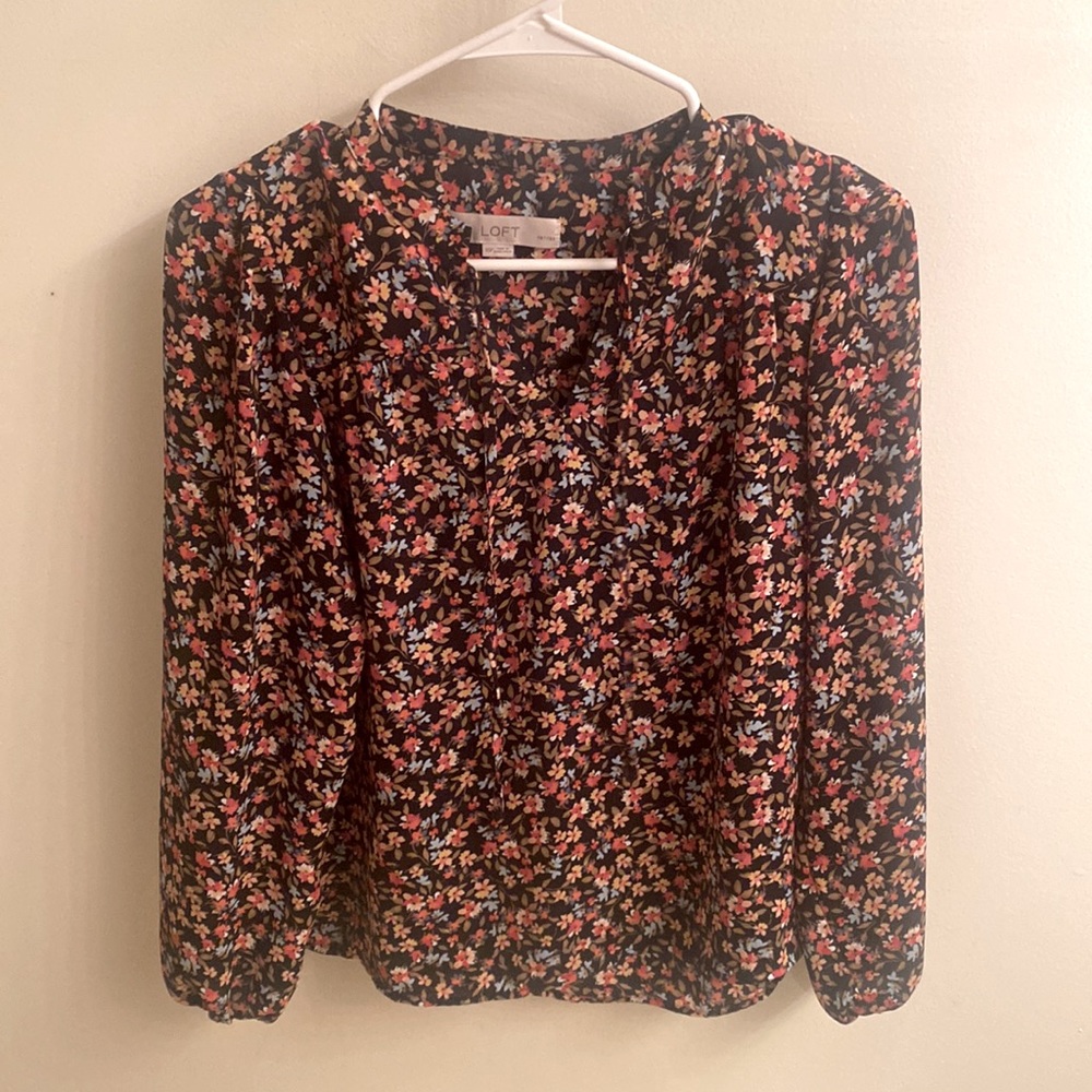 LOFT floral blouse